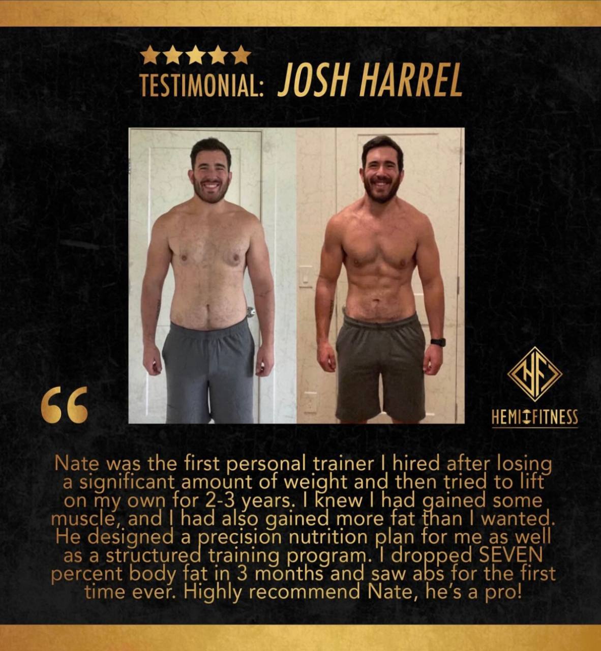 Josh Harrel transformation — Hemi Fitness